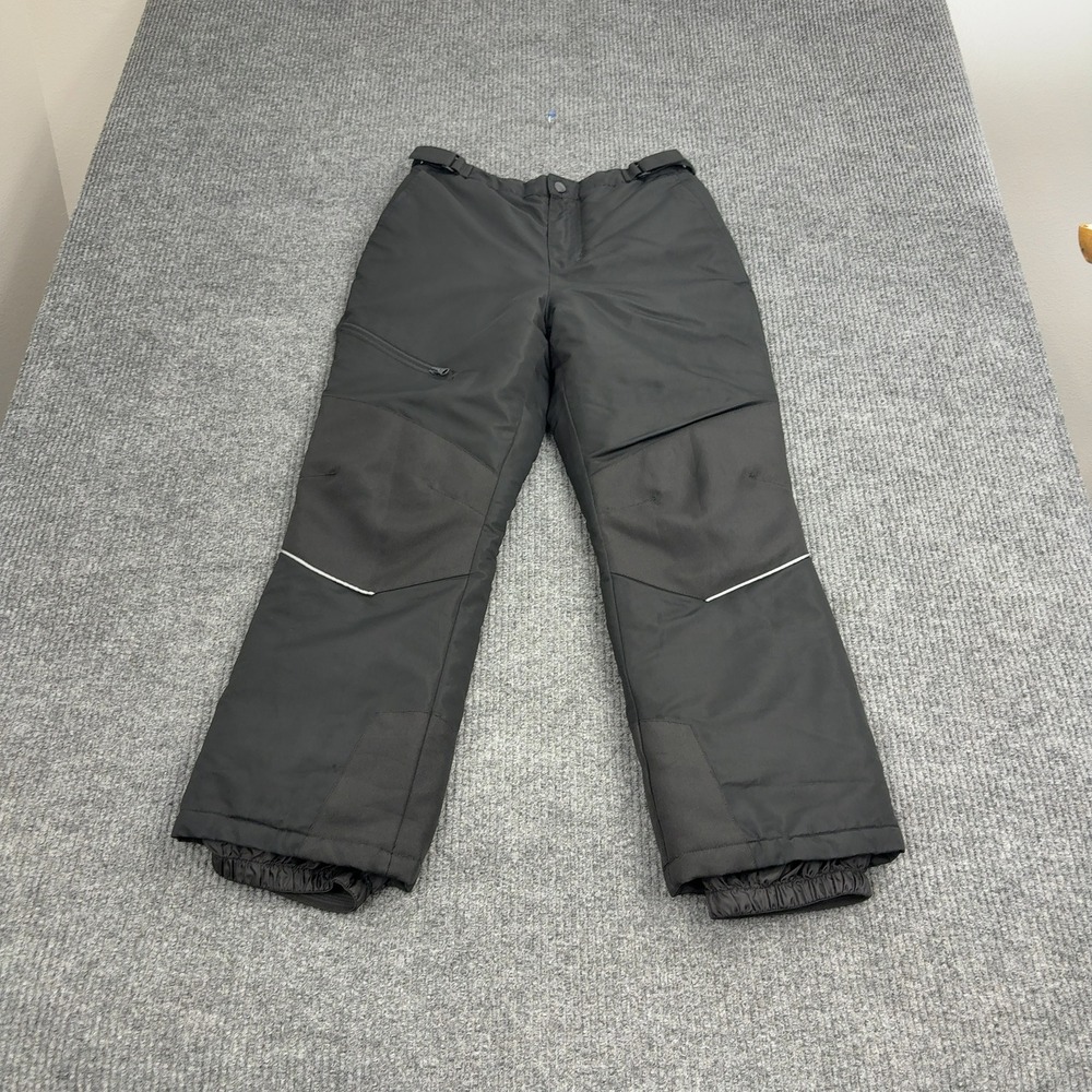 Swiss Tech Snow Pants Kids XL Black Polyester Insulated Reflective‎ Winter Ski